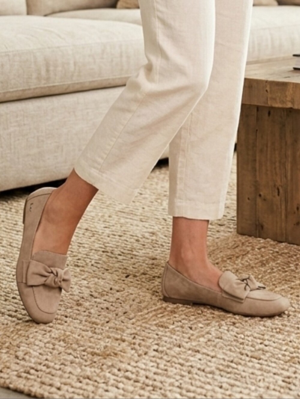 b.o.c Borm Concept Beige Bow Accent Women's Loafers Sz 9.5M